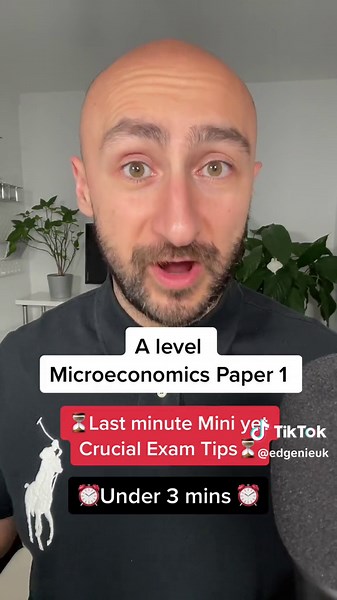 Last minute mini exam tips for A level Economics Paper 1 #economics #economicsalevel