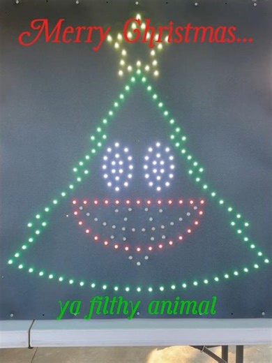 Pushin' Pixels...Ya Filthy Animal #shorts #christmas #homealone #lightshow #christmaslightshow #rgb