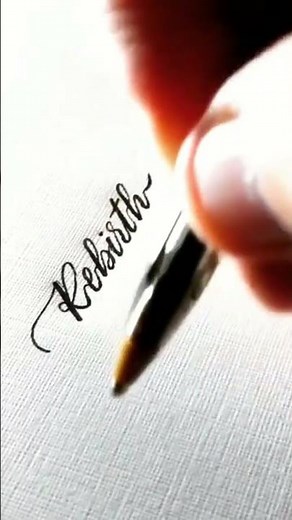 Can you read it? 👀 Ballpoint pen Calligraphy by Allan Visses