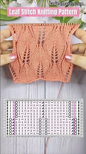 Leaf Stitch Knitting Pattern\r#LeafStitchKnitting #KnittingPatterns #LeafKnitting #Handmade