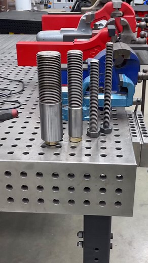 People said the Fireball 510 vise only wins because of a bigger screw. We tested 3”, 2”, 1¼”, and 1” screws at the same torque, and proved it: bigger screw ≠ stronger vise. Fireball isn’t cheating, just better engineered. Find the Fireball Tool Hardtail vise only at: . Fireballtool.com . . . #fireballtool #vise #tools #welding #benchvise #engineering #bolt #comparison | Fireball Tool