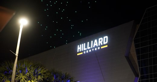 Hilliard Center officially debuts with lighting ceremony, drone show