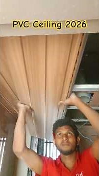 PVC Ceiling Installation । PVC False Ceiling For Balcony Or Bathroom #shorts #falseceiling #ceiling