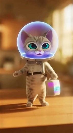 AI Funny Cat Story😹 Alien Cat Moves In and Turns Cozy Kitchen into a Space Disco 🛸🐾 #funny #aicat