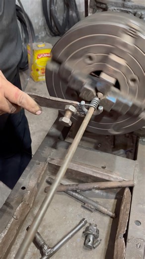 Wire shaping into spring by hand on lathe #shortsviral #shortvideo #diy