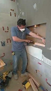 How to install a schluter niche #schlutersystems #tile