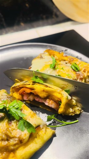 Cheesy Bacon Dinner in 5 Minutes 🥓🧀#recipe