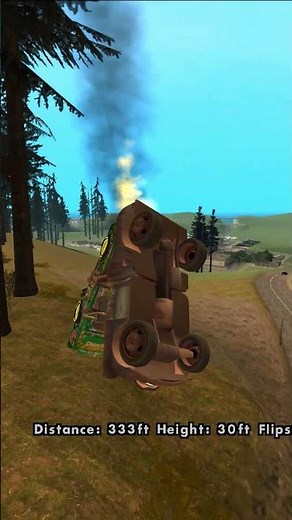 Crazy Mater launches Chick Hicks off the highest mountain! 🚀💀 #gta #cars #movie