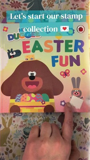 Let's start our stamp collection #stamps #childrensbooks #easter #ilovetoread #book #read #scrapbook