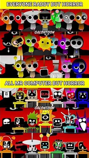 EVERYONE RADDY BUT HORROR🔥Vs🔥ALL MR COMPUTER BUT HORROR #roblox #shorts #viral #sprunki