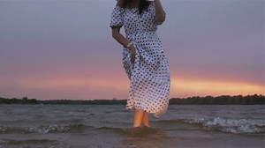Girl White Dress Walk Barefoot Water Stock Footage Video (100% Royalty-free) 18670610 | Shutterstock