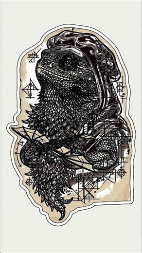 Draw a Steampunk Bearded Dragon! Easy Steps!