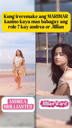 🌊✨ If MARIMAR gets a remake… sino sa tingin nyo ang pinaka-fit?Andrea Brillantes or Jillian Ward? 👀🔥Pareho silang fierce, talented, at may beach-goddess aura 😍💛Comment your pick below!🐚👇 #MarimarPH #AndreaBrillantes #JillianWard #PinoyCelebrities #PinoyShowbiz #PinoyTeleserye #RemakePH#ShowbizPH #TrendingPH #ReelsPH | Sang Tv 2.0