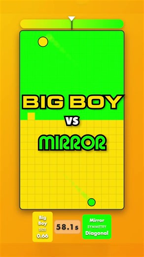 2D Physics Simulation Battle 110 - Big Boy 🟡 vs. Mirror 🟢 Who will win? #satisfying #animation #physics #simulation #dots