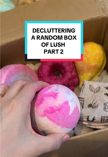decluttering this HUGE box of lush I found ✨💕 #lush #lushcommunity #lushcosmetics #overconsumption #fyp