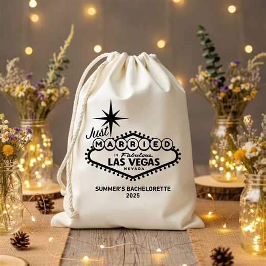 Vegas Wedding Favor Bag | Personalized Bachelorette Party Gift - Etsy