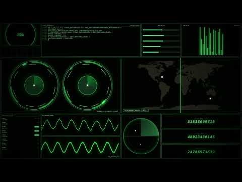 Retro Sci-Fi Hacker Screen | Green Futuristic Background
