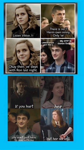 "herm-own-ninny"There Is No 'I' in Hermione, Only 'Ve'" 😭 #harrypotter #hermionenini #harryandginny