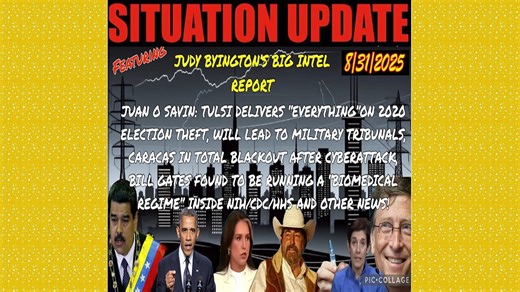 SITUATION UPDATE 8/31/25 - Juan O Savin: Tulsi Delivers "Everything"On 2020 Election Theft