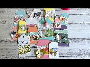 ✂️ Quick Make ✂️ DIY Torn Paper Embellished Tags * USE YOUR PAPER SCRAPS * Craft on a Budget