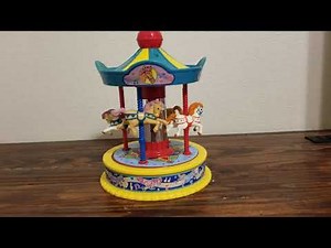 Vintage RedBox Musical Carousel 1991 Plays: It's A Small World Wind Up music box (SOLD ON EBAY