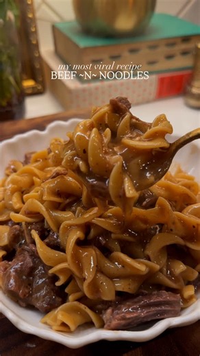 Kristin Beth | KBees Recipes | On today’s Cozy Dinner Diaries, we’re bringing back a Midwestern classic — my Beef & Noodles 🥩🍜 Slow-simmered beef, rich gravy, and... | Instagram