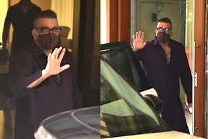 Sanjay Dutt Returns Home, Looks All Fit And Fab While Waving to The Cameras