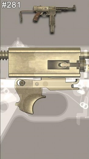 French MAT-49 Submachine Gun Shot Breakdown #firearmeducation #gunmechanics #slowmotion