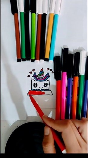 How to Draw a Cute Unicorn Cake and Fun Symbols | Easy Art for Kids