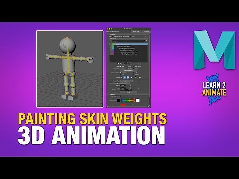 Painting Skin Weight on a Rigged Character in Autodesk Maya 2022. Beginner Tutorial.