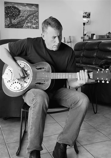 Amazing Grace to tune of House of the Rising Sun Solo Resonator Guitar & Vocal Cover by EM Vlatko