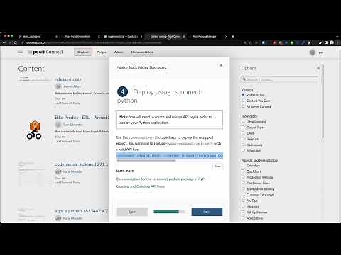 Deploying a Python application with Posit Connect