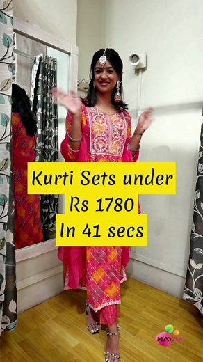 Kurti Sets under Rs 1780 in #41seconds #HAYAH #indianwear #ethnicwear #jamalkudu #animalmovie | HAYAH