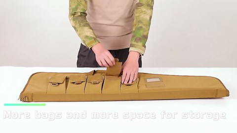 HYKING Tactical Soft Gun Case Rifle Carrying Range Bag with 5 Magazine Pouches and Adjustable Shoulder Strap,38/42 Inch