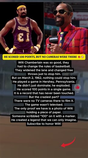 The mystery of Wilt Chamberlain's 100-point game... 🏀🚫 #Shorts #respect #kindness