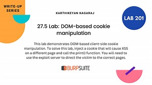 27.5 Lab: DOM-based cookie manipulation