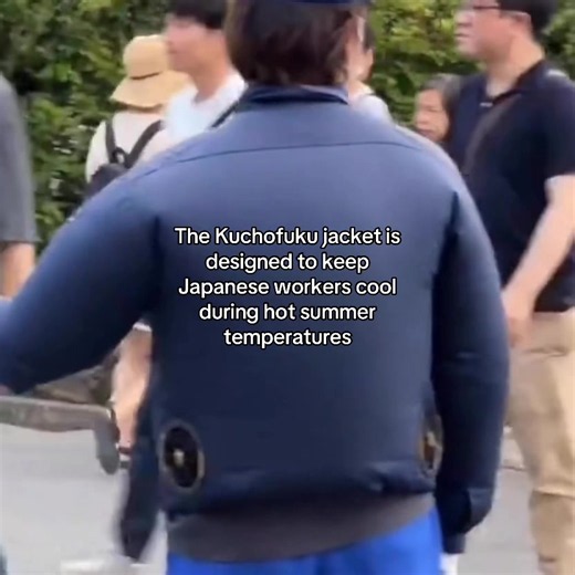 The Kuchofuku jacket is designed to keep Japanese workers cool during hot summer temperatures