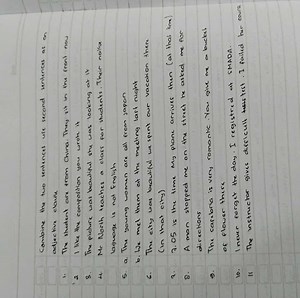 Combine the two sentences use second sentences as on adjective ... | Filo