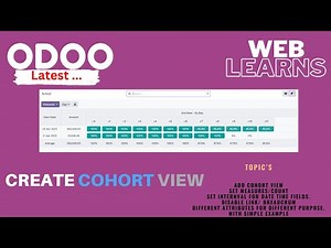 How to create advance Cohort view in Odoo View Tutorial