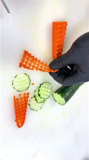 #Sample Cucumber And Carrot Make Carving Cutting Tips and Tricks#Vegetable Carving #Plate decorated#