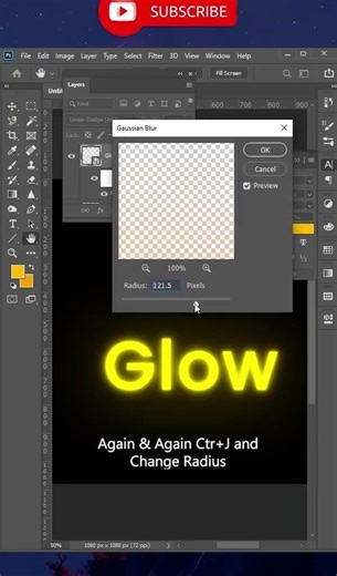 Make Text Glow in Photoshop ✨ | Easy Glow Effect