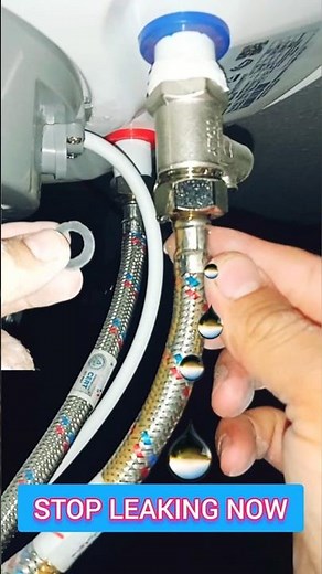 🔴 STOP Water Heater Leaking NOW! DIY Fix for Flexible Hose Leak 💧 #shorts #plumbing #leakfix