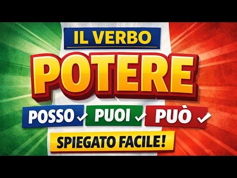 :Il verbo POTERE in italiano | Posso, Puoi, Può spiegato facile