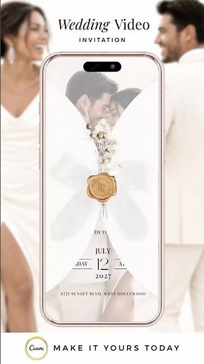 Wedding Invitation Video Template 💍 Elegant Modern Digital Invite #weddinginvitation