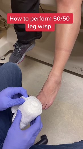 How to do compression wrap#woundcare #woundnurse #learn #tutorial #compression #studentnursetutorial #nursing #fyp #legs #viral_video