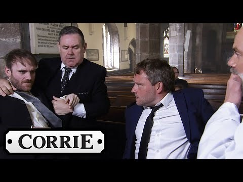 A Fight Breaks Out At Shelly's Funeral | Coronation Street