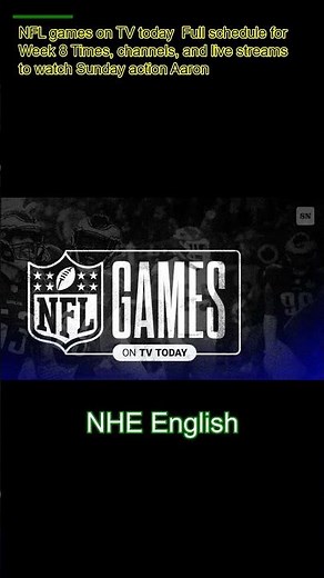 NFL games on TV today: Full schedule, times, channels, live streams to watch Sunday Week 8 action