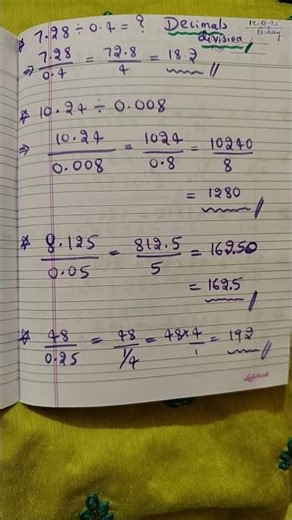 Division of decimals #divisiontricks #shorts
