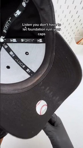 How to easily clean foundation makeup from your baseball cap