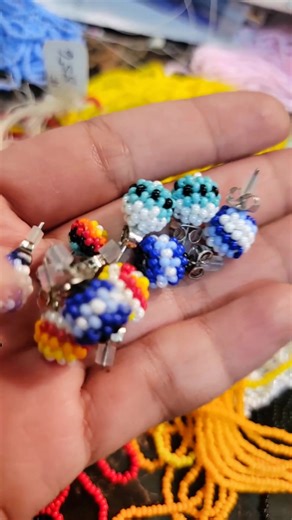 Stylish Beaded Ball Earrings Tutorial